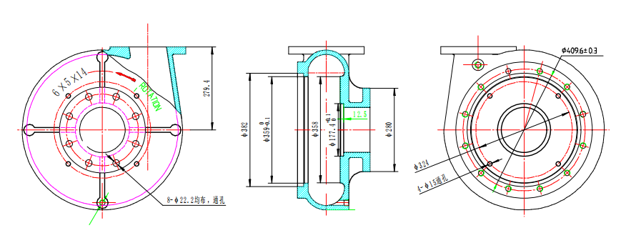 Housing Assembly 6 X 5 X 14 G0006029 Spare Parts for Mission Pump