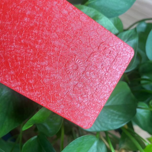 State Powder Coating Ral3020 Red Lizard Skin Alligator Finish UV Electrostatic For 1000hr Humidity Industrial Metal