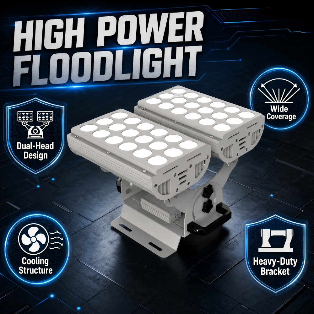 IP67 Waterproof LED Flood Lights DMX512 Control 108W 6500k CE ROHS For Residential Buildings