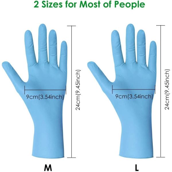 Biodegradable Powder Free Disposable Nitrile Gloves 100pcs Box 9mil