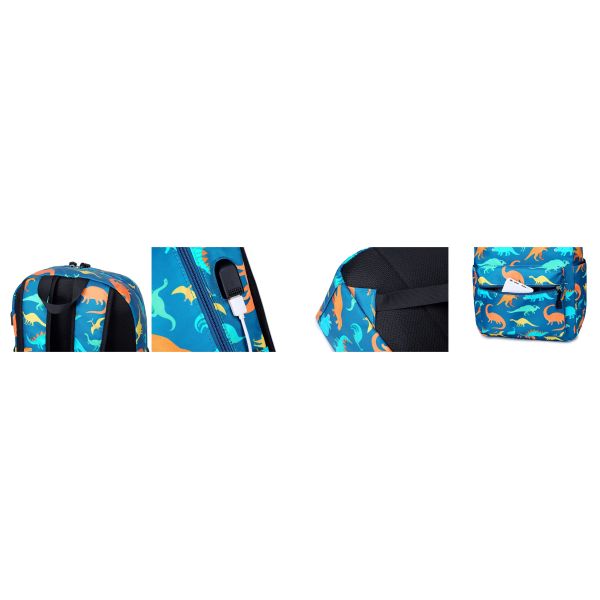 Canvas Stripe Soekidy Teen Boys Bookbags