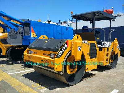 Rolo de estrada em tandem eficiente alto, rolo vibratório do cilindro dobro de 11 toneladas de XD112E