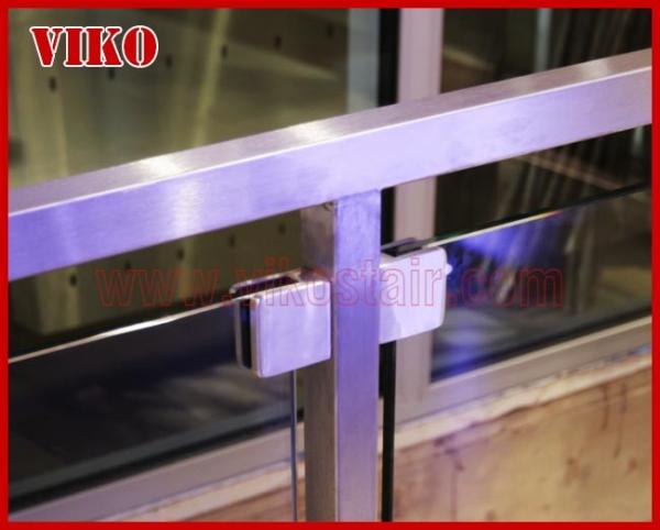 Glass Spigot For Glass Railing VH102SB GlassSpigot Tempered glass Railing 304 stainless steel UChannel Cap Handrail Clea