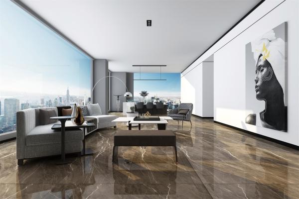 36” parede das telhas de assoalho de Brown da qualidade da exportação *72 telham telhas de mármore cerâmicas a telha escura vitrificada lustrada da telha da porcelana