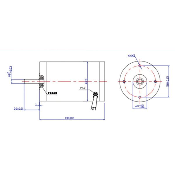 150W 0.4Nm Brush Motor Waterproof Dc Motor For Clean Robot