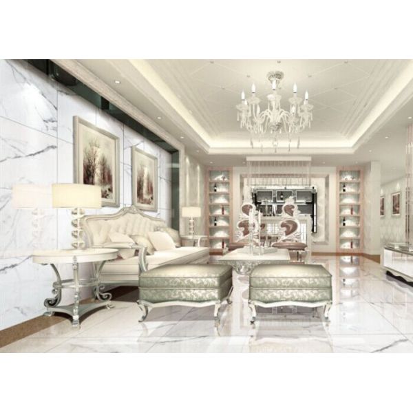 Elegant White Marble Porcelain Tile 60*120cm / Bathroom Floor Tiles