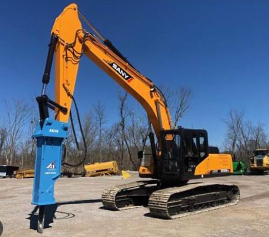 Hydraulic Used SANY SY235 Excavator 129kw Rated Power Middle Size Digger Original Version