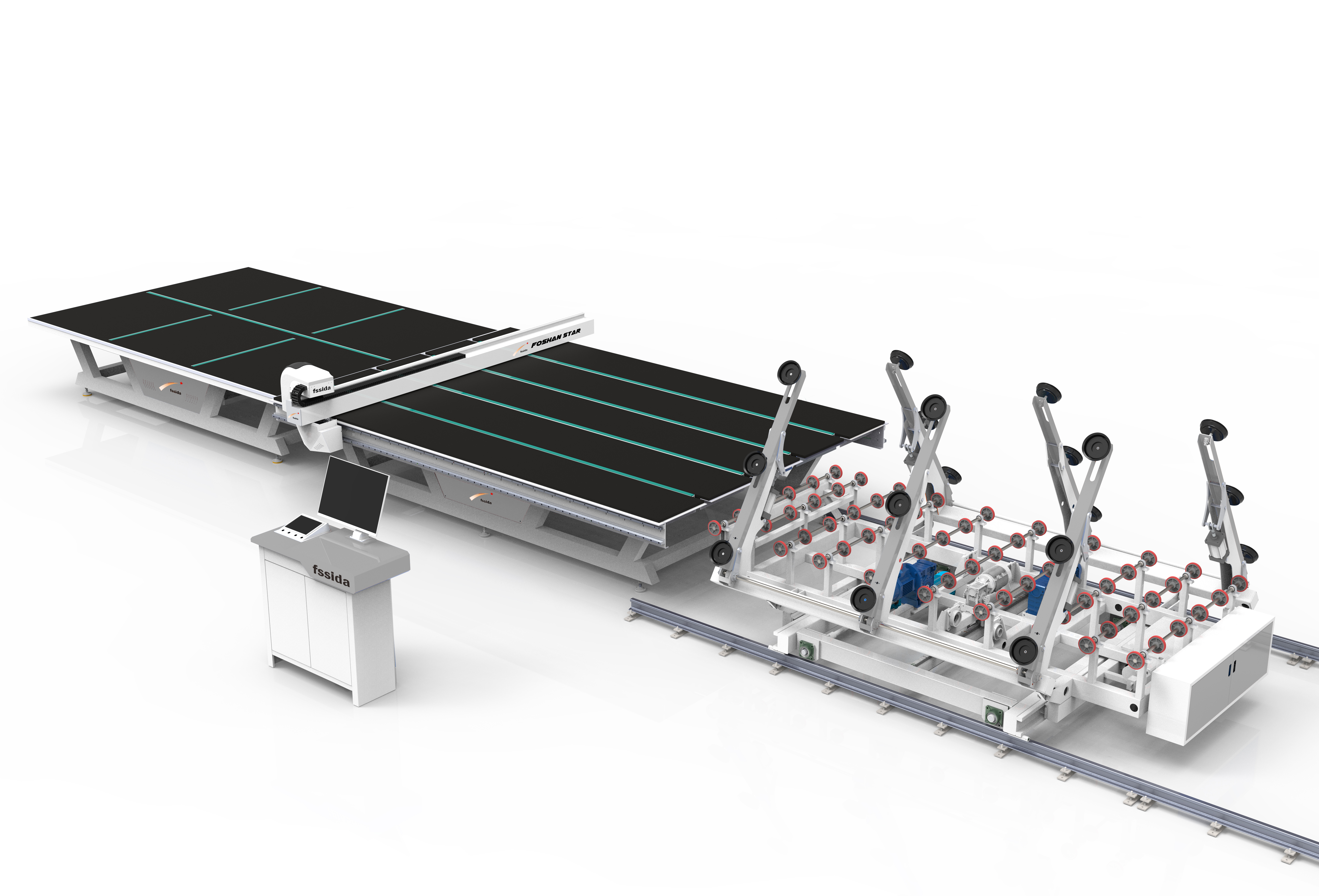 Automatic Glass Shape Cutting Machine 0-200m/min CNC Glass Cutting Line