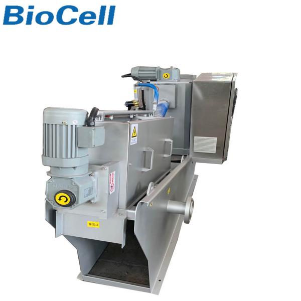 0.2KW 12kg/H Screw Press Dewatering Machine Sewage Sludge Treatment
