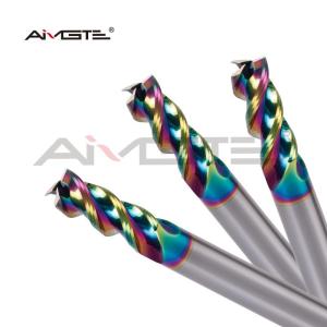 U Type Slot Cutter 3 Flute Carbide Flat End Mill 4mm - 20mm With Color Coating