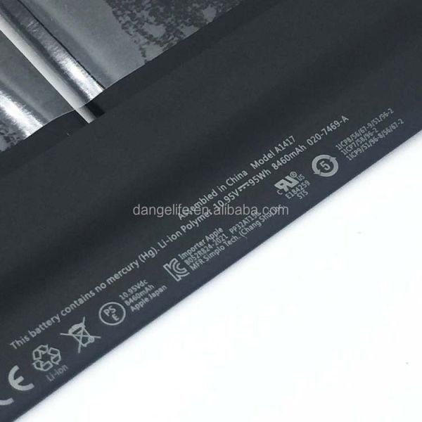 Factory OEM Laptop Battery A1417 for Apple Macbook Pro 15