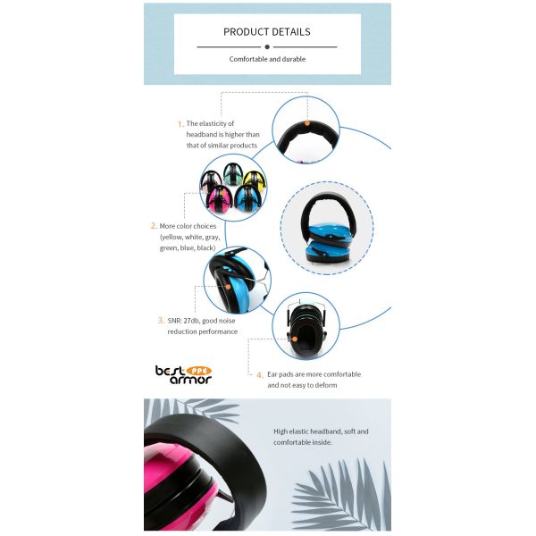 Детские индивидуальные защитные устройства для ушей Красочные детские защитные устройства для ушей Уши для детей