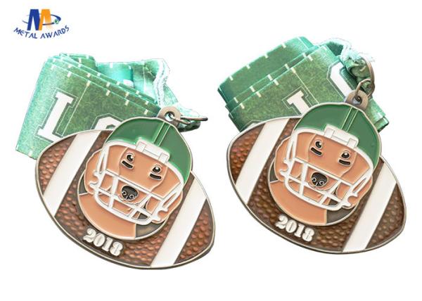 Hockey Shape Metal Award Medals Zinc Alloy Die Casting High Durability