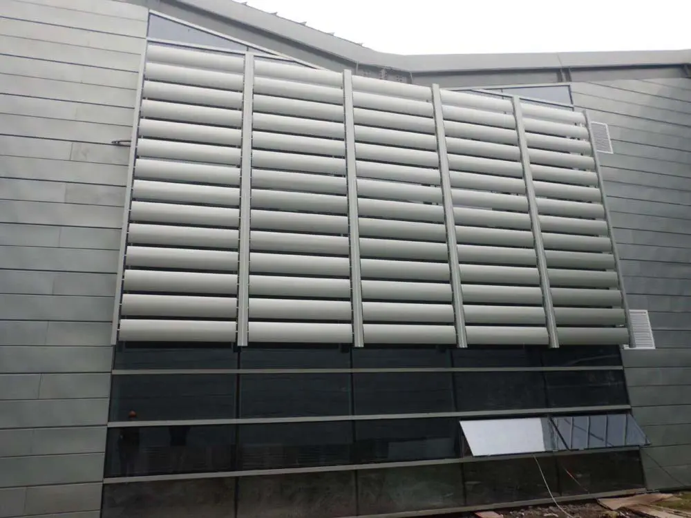 Aerofoil Shaped External Aluminium Louvres 6000mm Length external louvre shutters
