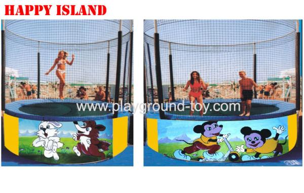 Indoor Trampoline Kids Trampoline With Handle Double Round Big Outdoor Trampolines