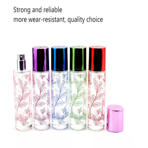Refillable Glass Perfume Bottle Pump Sprayer  ,  Cylinder 1oz Perfume Bottle