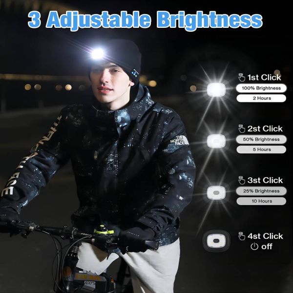 Full HD 1296P Bluetooth Video Hat Body Camera With LED Brightness Headlights