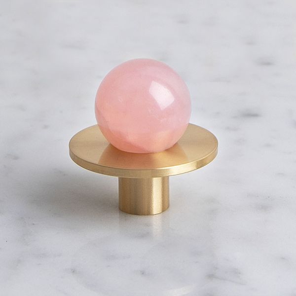 32*32mm Round Brass Cabinet Pull Handles Solid Brass Exterior Door Knobs