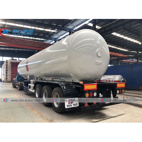 LPG Semi Trailer Liquid Propane Transportation Tanker Delivery Trailer 59.52m3 25mt