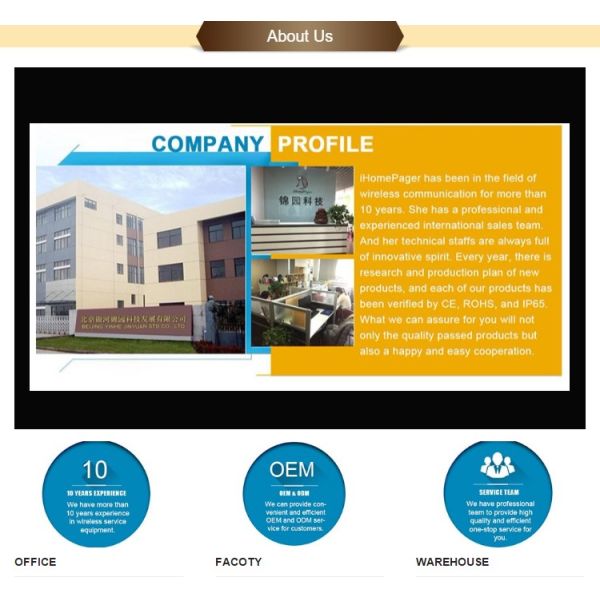 433MHZ luz LED sistema de llamada inalámbrico de equipos de restaurante con tres teclas en el lado doble