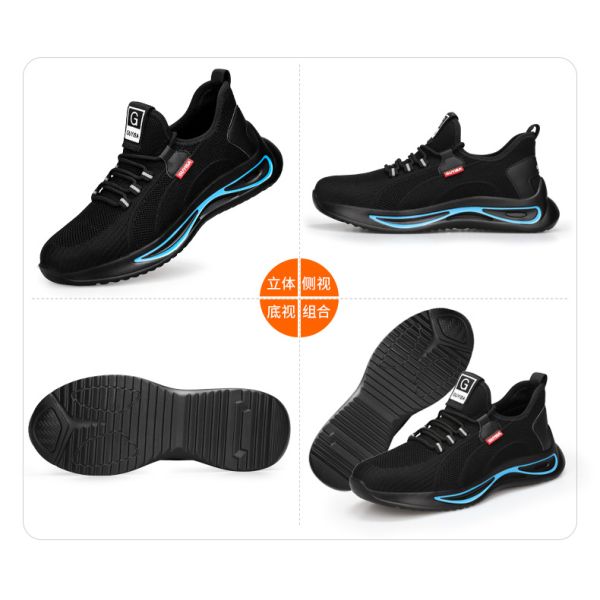 Men’s Lightweight Breathable Insulated Safety Shoes 10KV Electrical Work Boots Steel Toe Anti-Smash Puncture-Resistant Summer Electrician Shoes