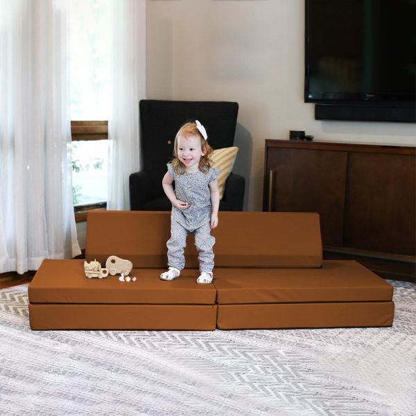 Софа Playscape кресла игры сальто полиэстера бархата пены высокой плотности 6 частей