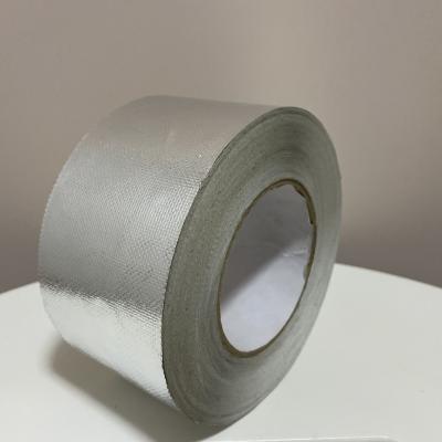 HVAC Fiber Glass Cloth Fireproof Aluminium Masking Tape , Multi Purpose Foil Tape