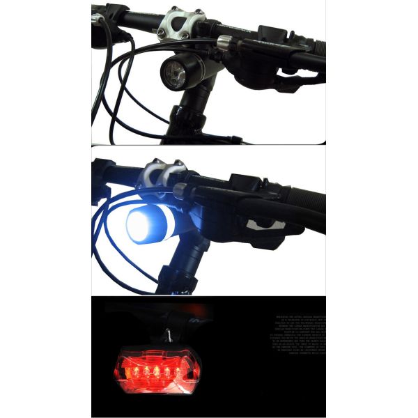 High Brightness Rear Bike Turning Light Power Beam 5 LED Bicycle Accessories Combo Set