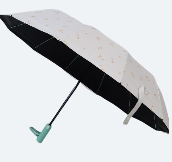 UPF 50 Auto ouvert / fermé Pongee UV parapluie de plage 23 pouces 12 côtes Strong Windproof