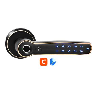 Wireless Smart Handle Door Lock Tuya WIFI Electronic Fingerprint Digital Password