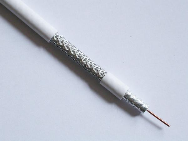 Trança avaliado do AL Calibre de diâmetro de fios CCS 60% do cabo coaxial 18 do protetor do quadrilátero RG6 de CMR para antenas