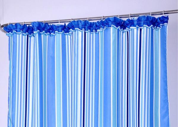 Colorful Ruffle Bathroom Shower Curtains Waterproof Thickening 100% Polyester