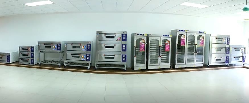 Типа Прокатывать печь пекарни газа с управлением времени и регулируемыми палубами емкости 3 диапазона температур 20~400°C 6 подносов