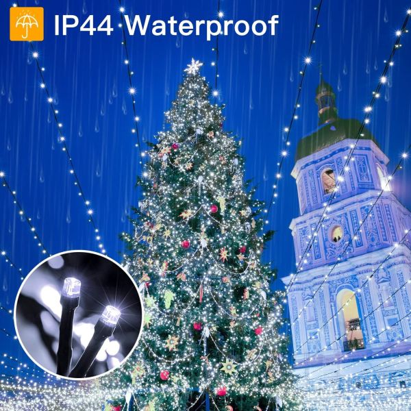 Waterproof  Plug In 700 Warm White Fairy Lights Green Cable 120V 70m Waterproof For Christmas Tree