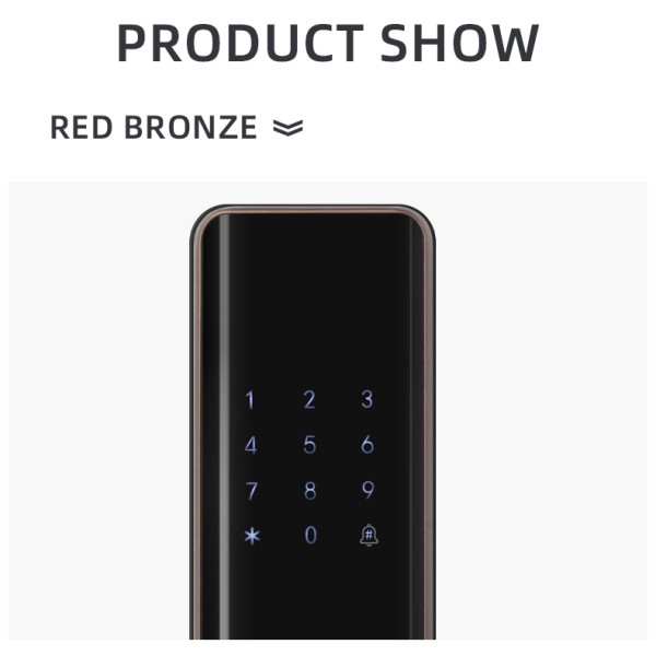 YAGU Smart Office Secure RFID Key Card Lock Digital Door Lock with Keyless Key Cylinder for Wood Doors for Hotel TTlock&TUYA