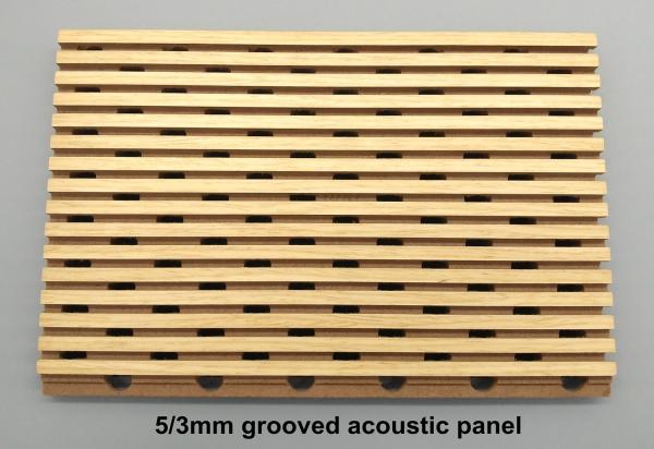 Recording Room Slat Wooden Grooved Acoustic Panels Sound Absorption Building Material