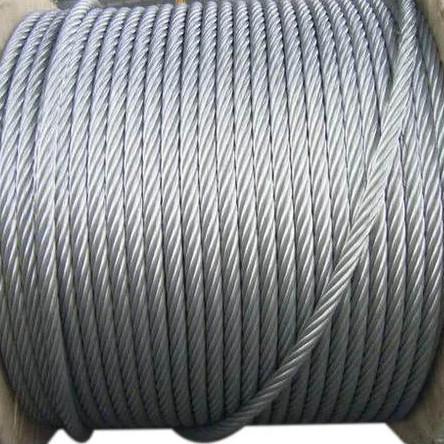Núcleo de fibra de 10 mm Galvanizante Cuerdas de alambre de acero trenzado de tres hebras Cuerdas de alambre marinas