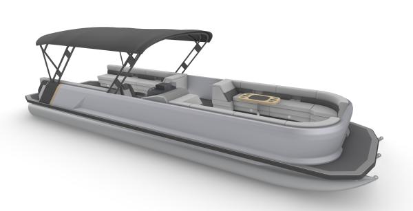 Custom Color Luxury Fiberglass Pontoon Boat for fishing trips Recreational party