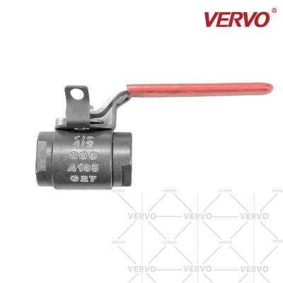 Selo macio de duas partes de aço forjado da bola de flutuação da linha de parafuso com a válvula de bola do fechamento