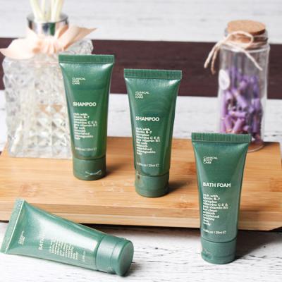 Eco Friendly Tubes Hotel Amenities Set Mini Size Travel Shampoo Conditioner Shower Gel