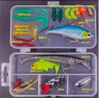 14 - 78 PCS appâts de pêche ensemble cuillères à soupe métalliques avec appât en silicone doux