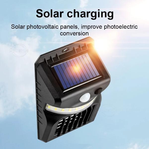 Square-shaped Outdoor Solar LED Wall Light Waterproof Garden Polycarbonate Mosquito Killer Lamp Human Body Induction
