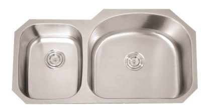 Banca da cozinha dobro de aço inoxidável durável da bacia de 16 calibres de Undermount