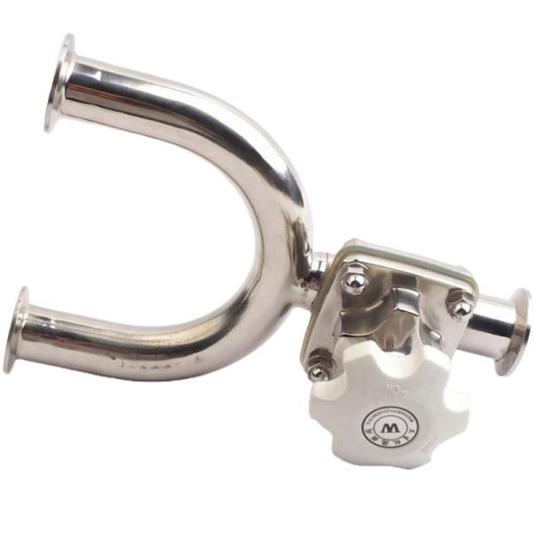 Sanitary Stainless Steel U Type Bend Diaphragm Valve with SS304/SS316L Body Material