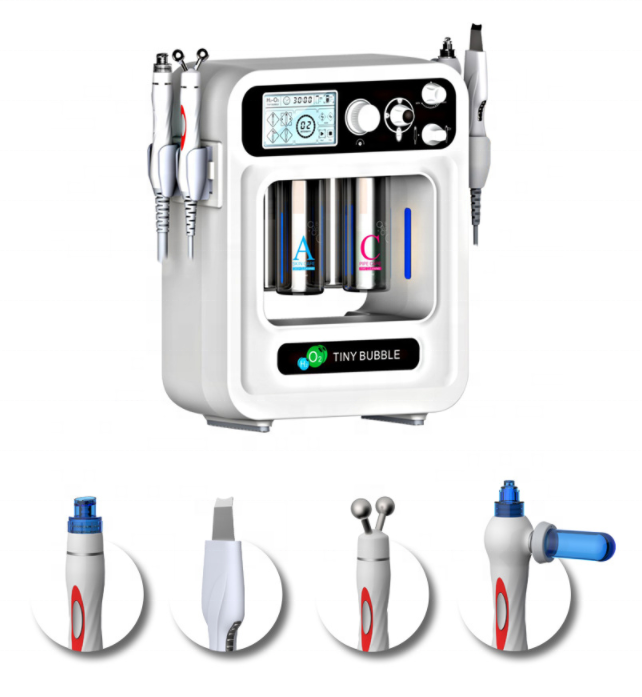 4 In 1 H2O2 Hydrofacial Hydra Dermabrasion Water Massage Face Care Machine Skin Lifting Device