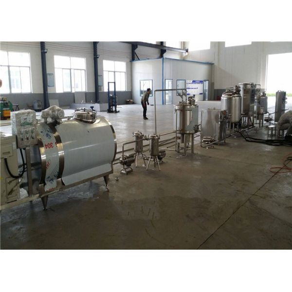 Stainless Steel Milk Cooling Tank 1000L Corrosion Resistance With Control Box