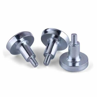 Nickel Coated Nedoymium Magnet 60lb Super Strong Magnetic Mounting with D1/4-20 and D3/8-16 Outer Thread