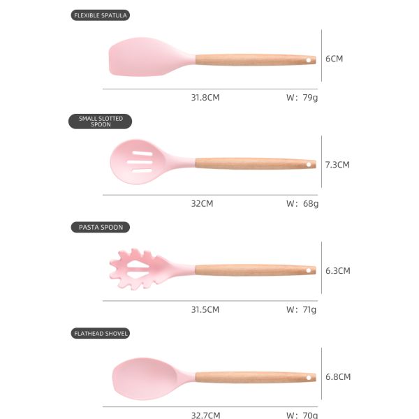 19 Pcs Non-Stick Silicone Kitchen Utensils Set Durable Cooking Tools for Your Kitchen