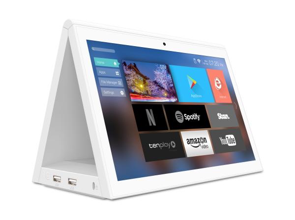 ホワイト RK3288 デスクトップ L 形 10.1 インチ アンドロイド タブレット PC POE NFC タッチ デュアルスクリーン レストラン 注文キオスク POS タブレット