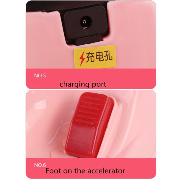 Plastic PP Children's Electric Car 380 Motor with Early Education Music and Lighting